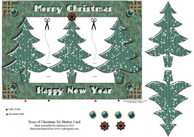 Trees of Christmas Tri Shutter Card