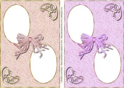2 Double Oval Frame Card Toppers
