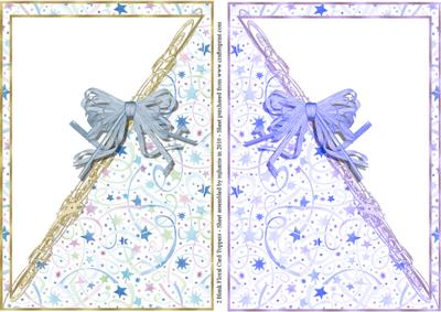 2 Blank Floral Card Toppers