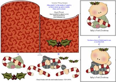 Rounded Envelope Card - Baby's St Christmas