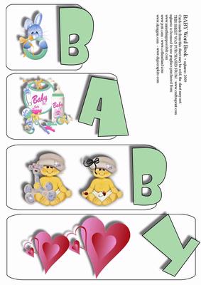 Baby Word Book Mint Green