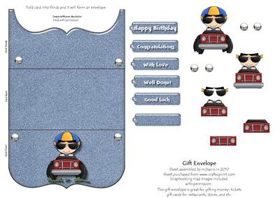 Gift Envelope Card - Race Car