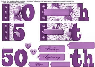 50th Word Book Purple