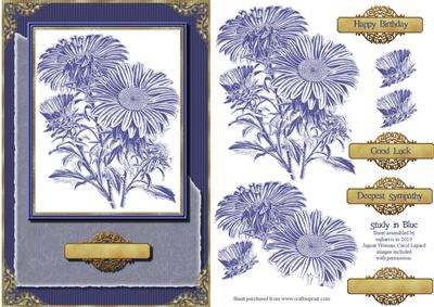 Study in Blue Card Topper