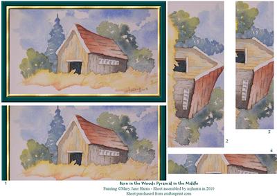 Barn in the Woods Pyramid in the Middle Card