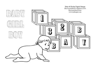 Baby & Blocks Digital Stamps