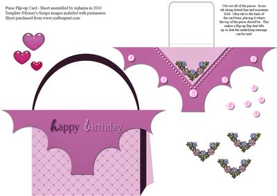 Purse Flip-up Card