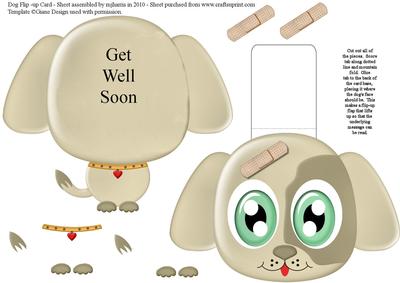Dog Flip-up Card