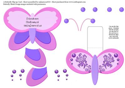 A Butterfly Flip-up Card