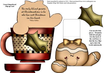 Cocoa Gingerbread Flip-up Card