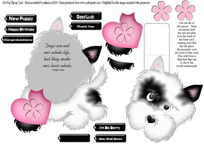 Pet Dog Flip-up Card