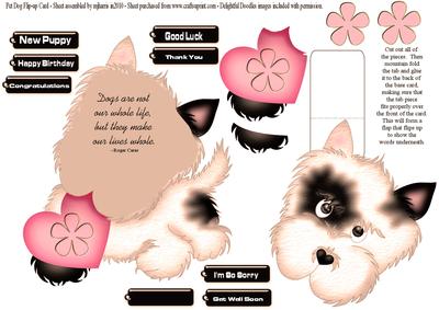 Pet Dog Flip-up Card 2