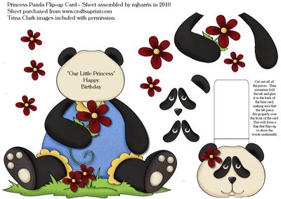Princess Panda Flip-up Card