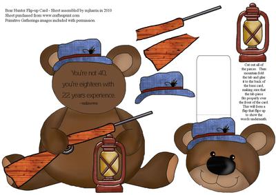 Bear Hunting Flip-up Card