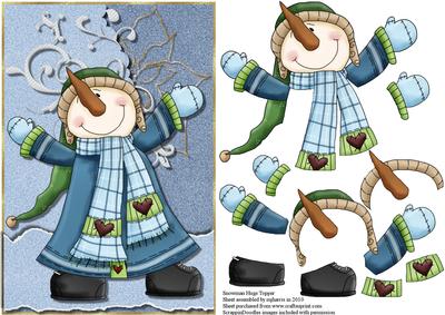 Snowman Hugs Topper