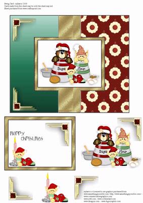 Baking Christmas Cookies Swing Card