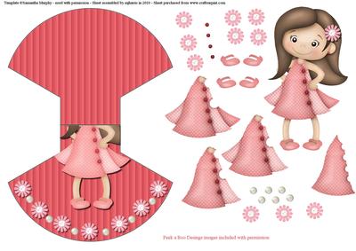 Princess in Pink Wobble Card