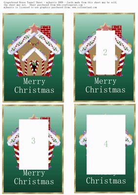 Christmas Cookie House Tunnel Sheet