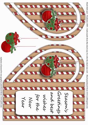 Heart-fold Candy Cane Christmas