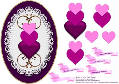 Hearts of Love Card Topper
