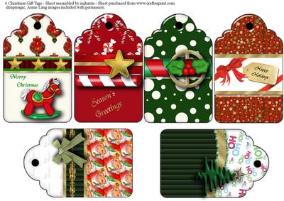 Half Dozen Christmas Gift Tags