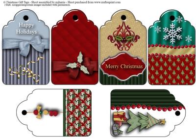 Half Dozen Christmas Gift Tags 2