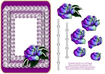 Romantic Pearls & Lace Card Front