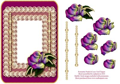 Romantic Pearls & Lace Card Front 2