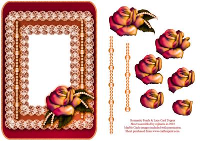 Romantic Pearls & Lace Card Front 4