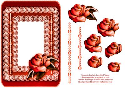 Romantic Pearls & Lace Card Front 5