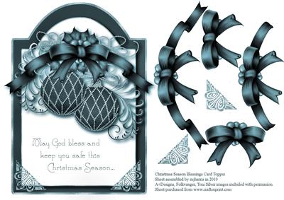 Christmas Season Blessings Card Topper 2