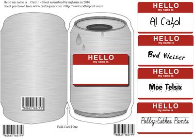 Hello My Name Is -  Can Card 1