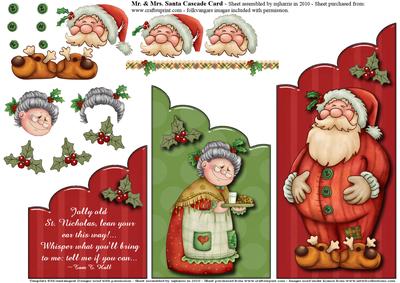 Mr. & Mrs. Santa Cascade Card