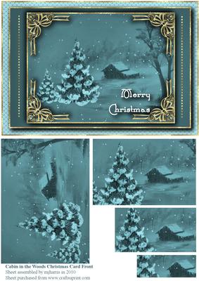 Cabin in the Woods Christmas Card Front