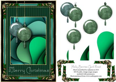 Holly Berries Card Front
