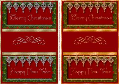 Gold & Silver Christmas Card Fronts