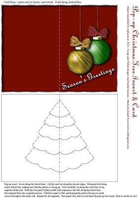 Pop-up Christmas Tree Insert & Card 3