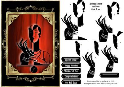Ageless Beauty Art Deco Card Front
