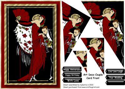 Art Deco Couple Card Front