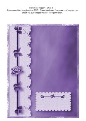 Blank Card Topper - Style 2 - 4