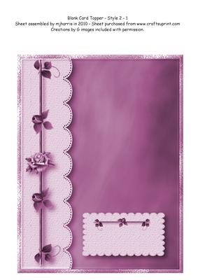 Blank Card Topper - Style 2 - 5