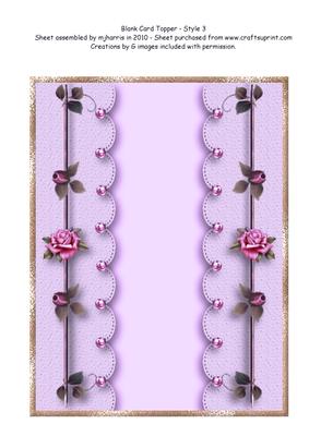 Blank Card Topper - Style 3 - 2