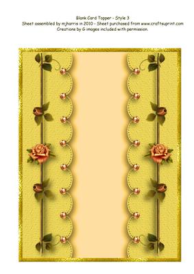 Blank Card Topper - Style 3 - 6