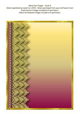 Blank Card Topper - Style 4 -2