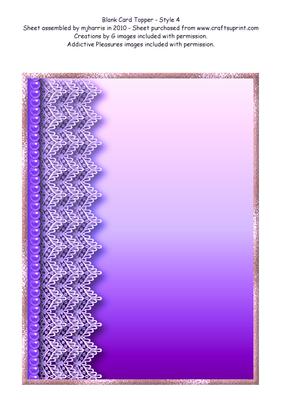 Blank Card Topper - Style 4 -3