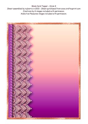 Blank Card Topper - Style 4 -4
