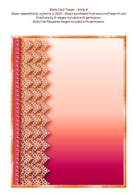 Blank Card Topper - Style 4 -5