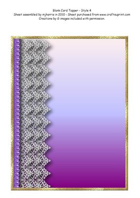 Blank Card Topper - Style 4 -1