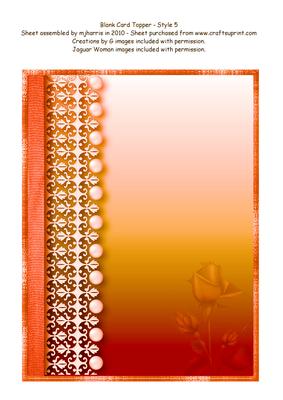 Blank Card Topper - Style 5 - 3