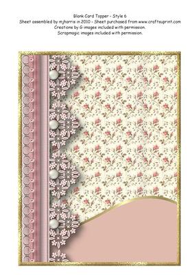 Blank Card Topper - Style 6 - 1